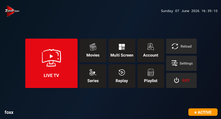 ZizoPlayer on TV
